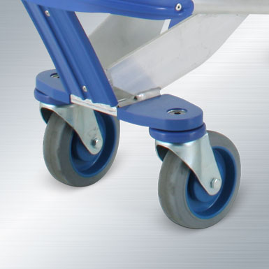 Castor-guided-front-swivel-wheels